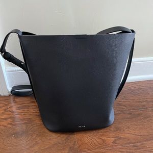 Reiss large Hudson leather convertible bucket bag